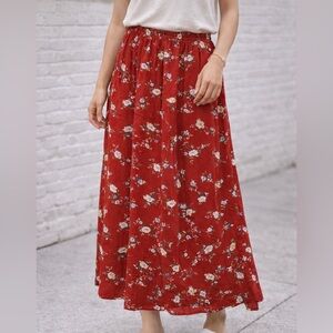 Vintage 90s Heritage Midi Skirt | 2x Plus Size | Heritage Quiet Luxury Boho